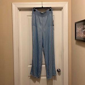 True craft 100% lyocell high  waisted long pant with deconstructed hems